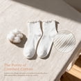 thumbnail image 2 of 12 Pairs Women’s Cotton Crew Socks – Super Soft Turn-Cuff Ruffle Frilly Design (fit US 6-9), 2 of 7