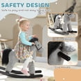 thumbnail image 4 of Qaba Toddler Rocking Horse, Plush  Kids Ride on Toy with Realistic Neigh and Toy, Animal Rocker for 2–5 Years Old, Gray, 4 of 9