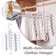 thumbnail image 1 of Ganchos para colgar pantalones, ahorra espacio, multifuncional, antideslizante, ahorra espacio, organizador de almacenamiento para guardar pantalones, vaqueros, faldas, bufandas, perchero., 1 of 9