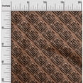 thumbnail image 2 of oneOone Rayon Brown Fabric Geometric Dress Material Fabric Print Fabric By The Yard 56 Inch Wide, 2 of 4