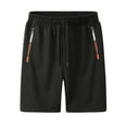 thumbnail image 2 of YLSDY Mens Cotton Linen Shorts Shorts Waist Athletic Shorts Summer Quick Dry Beach Gym Workout Running Casual Shorts Black XXXL, 2 of 5