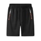 thumbnail image 4 of Fiudx Pantalones Cortos Deportivos para Hombre, Transpirables y Ligeros, con Bolsillos con Cremallera, Estilo Corto, Perfectos para Gimnasio, Correr y Nadar, Ideales para Un Estilo de Vida Activo, Ro, 4 of 5