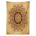 thumbnail image 3 of Ambesonne Tan Tablecloth Rectangular Table Cover, Astrology Aged, 52"x70", Tan Brown, 3 of 4