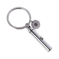 Acahhotxx Ash Urn Keychain, Cremation Urn Keychain for Pet Ashes Cremation Jewelry for Human Ashes Dog for Cat Cremation Holder - Silver