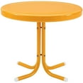thumbnail image 1 of Pemberly Row Table d'Appoint Moderne en Métal Acier pour Patio, Fini Lustré Tangerine/blanc, 1 of 9
