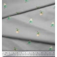 thumbnail image 3 of Soimoi Gray Modal Satin Fabric Cactus With Conical Pot Tree Print Sewing Fabric Yard 42 Inch Wide, 3 of 3