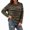Army Green, variant on Sweaters for Women Fall Winter Crew Neck Space‑Dye Striped Fuzzy Knit Long Sleeve Loose Casual Knitted Pullover Tops,Green,L