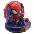 thumbnail image 3 of Lexibook Marvel Spider-Man Peter Parker Projector Radio Clock, Built-in Night Light, Time Projection onto the Ceiling, Sound Effects, Battery-powered, Blue/Red, 3 of 8