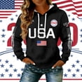 thumbnail image 5 of AHMOMEI Women's 250th Anniversary Print Shirt 1776-2026 USA 250th Anniversary Waffle Hoodie 4th of July Women Hoodie, 5 of 6