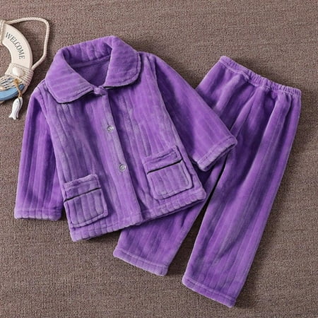 

Leonard Autumn Winter 1-6 Years Old Children Flannel Pajamas Set Warm Thicken Sleepwear Boys Girls Plush Nightgown Pyjama Kids Homewear Clothes 1-6t Pajamas Girls