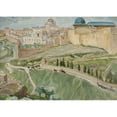 thumbnail image 2 of Anna Boberg 14x11 Black Ornate Wood Framed Double Matted Museum Art Print Titled: By Jerusalem. (1921), 2 of 5