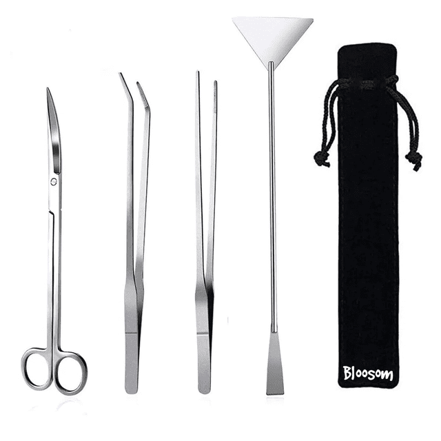 Kits De Herramientas Bloosom Para Plantas Acuarios Acero Inoxidable Plata