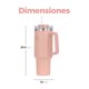 thumbnail image 4 of Termo para Cafe y Agua de Acero Inoxidable con Tapa Hermetica Popote y Agarradera para Frio y Caliente de Doble Pared Acabado Mate 1 L Rosa GAON, 4 of 5