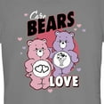thumbnail image 2 of Junior's Care Bears Valentine's Day Love-a-Lot Bear and Share Bear Love  Graphic Tee Charcoal X Large, 2 of 3