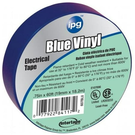 Intertape . 5inch x 60ft. Blue Vinyl Electrical Tape 85831