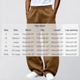 thumbnail image 3 of Gizkkal Baggy Sweatpants for Men Drawstring Elastic Waist Trousers Casual Loose Workout Wide Leg Pants with Pockets, 3 of 5