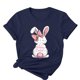 thumbnail image 5 of Camisetas de Cuello de Tripulación de Manga Corta para las Mujeres Cartas de Impresión de Pascua Camiseta de Manga Corta, Spandex de Poliéster, 5 of 5