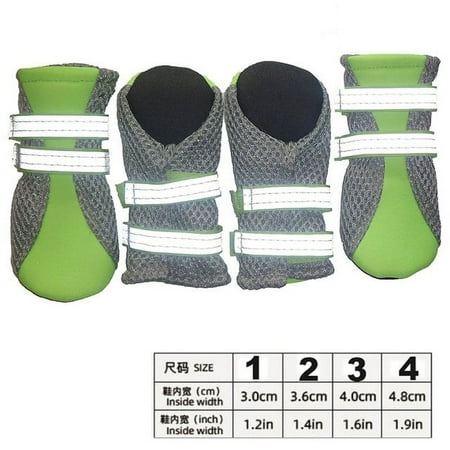 

QWZNDZGR 4pcs/set Waterproof Pet Dog Shoes Antiskid Puppy Rain Shoes Chihuahua Walking Boots Breathable Cat Socks Pet Paw Accessories