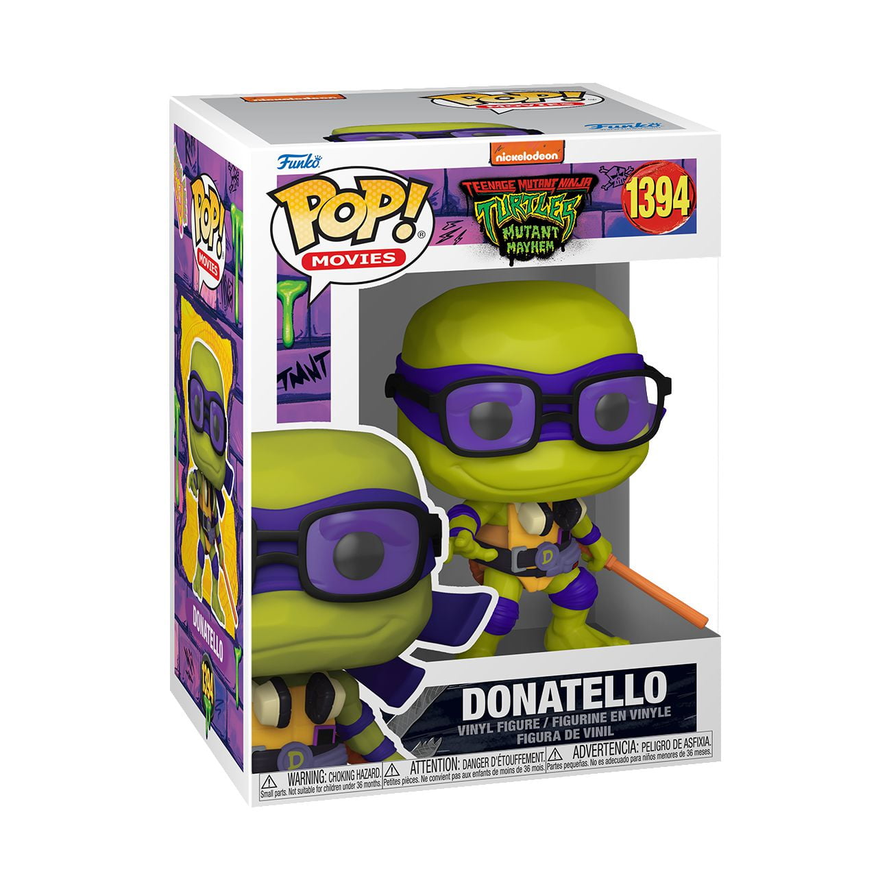 Funko POP Movies: Teenage Mutant Ninja Turtles: Mutant Mayhem - Donatello Figurine En Vinyle