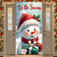 thumbnail image 5 of Decorative Design Snowman Holiday Banner Festive Christmas Decoration Gift Box Illustration for Winter Celebration Indoor Decoration Outdoor Holiday, 5 of 9