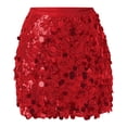 thumbnail image 7 of Women Party Sequin Pencil Mid Skirt, Elastic Waist Y2K Hip Wrap Mini Skirt, Clubwear, Night Out, Glitter, Bodycon, Stretchy, 7 of 7