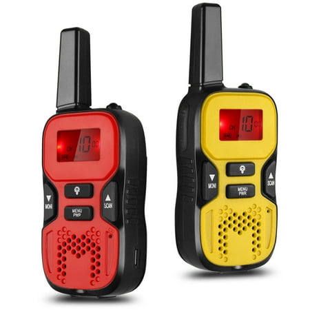 Walkie Talkie Hiking Kids Handheld Walkie Talkie - 22 Channel GMRS/PMR/FRS 2 Way Radio Transceiver 2 Miles (Up to 3 Mile) UHF Call Wireless Phone Interphone Electronic Toy for Kids Outdoor Camping Hiking (1 Pair) ()