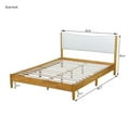 thumbnail image 5 of Queen Size Boucle Bed Frame, Solid Wooden Bed Frame with Curved Teddy Headboard, Soft Cloud Bed with Underbed Storage Space, No Box Spring Needed, Easy Assembly, Natural, 5 of 9