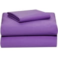 thumbnail image 5 of Twin Extra Long 100% Cotton jersey Sheet Set - Soft and Comfy - By Crescent Bedding Plum Twin XL, 5 of 6