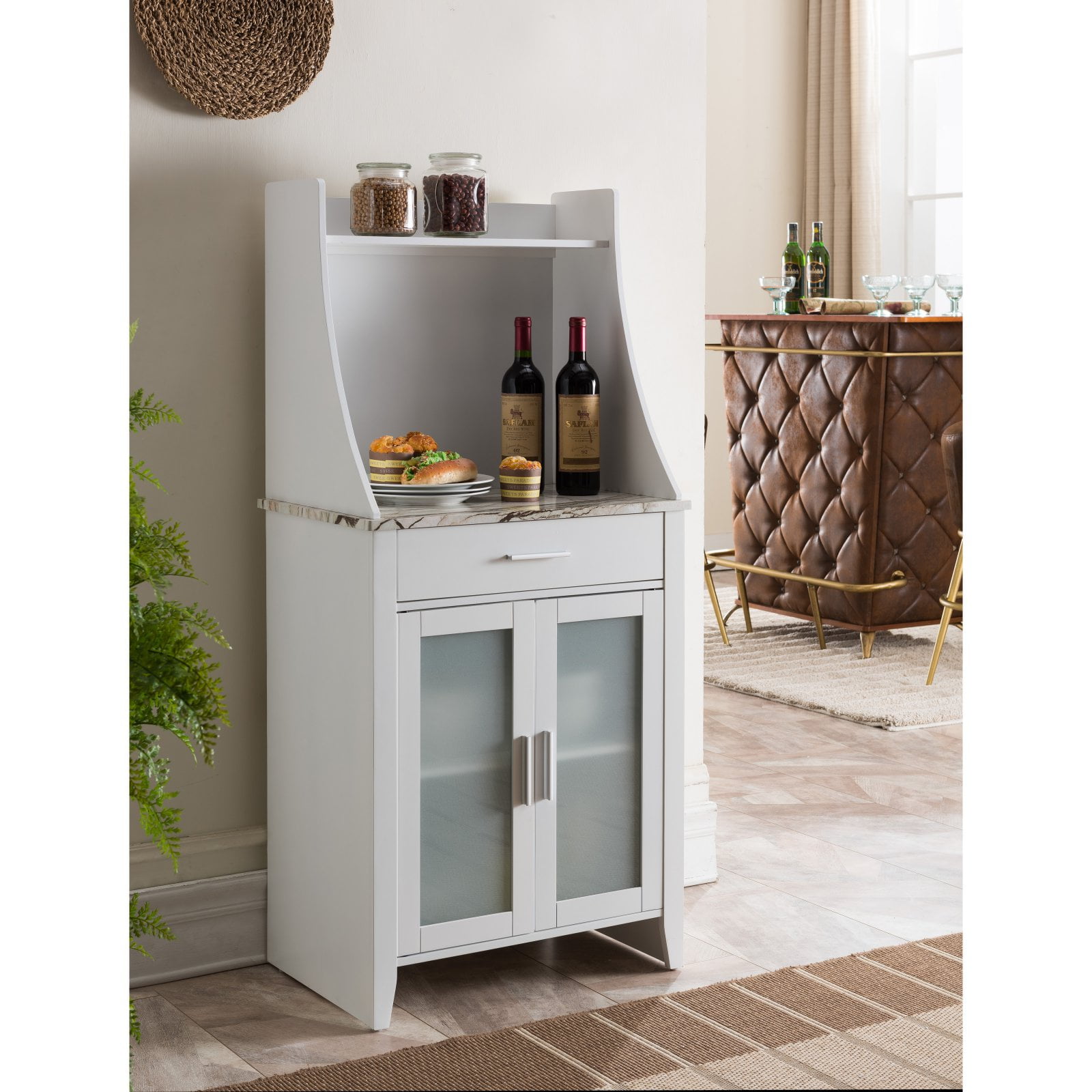 KB Furniture K1444 Wood Microwave Cart  Walmartcom