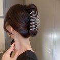 thumbnail image 3 of CSChome Pince à Cheveux pour Femmes Pince à Cheveux Lisse Ajourée Structure Robuste Couleur Unie Ressort Élastique Cheveux Fixes Plaqués Rouille Dame Bain Cheveux, 3 of 7