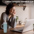 thumbnail image 4 of 40oz mug with a stainless steel coffee cup, double vacuum insulated travel mug with hot and cold coffee lid and straw, BPA-free., 4 of 5