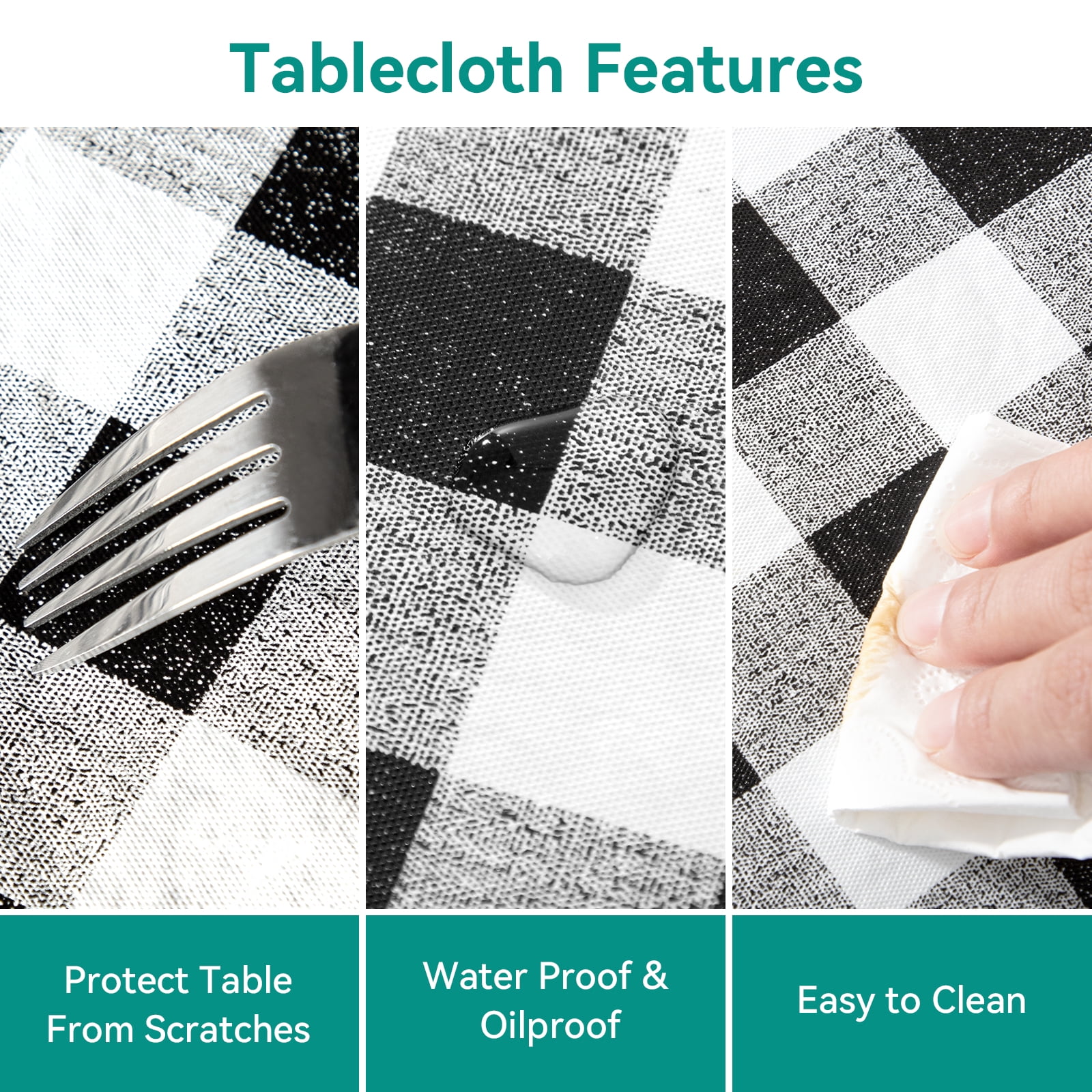 Ray Star Vinyl Party Tablecloths 60x120in Spring Tablecloth Plastic Picnic Outdoor and Camping Waterproof Oilcloth Table Cover for Rectangle Tables