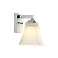 thumbnail image 2 of JONATHAN Y Staunton 5" 1-Light Iron/Glass Modern Cottage LED Vanity Light, Chrome, 2 of 7