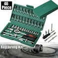 thumbnail image 3 of Socket Wrench Set Wrench Socket Set With Rotating Handle Extension Bar Universal Joint Sliding T-bar Blowing Box For Household Auto Repairing, 3 of 9