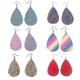 thumbnail image 1 of pares de pendientes brillantes con forma de gota de agua, de PU, delicados pendientes colgantes., 1 of 5