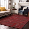 thumbnail image 3 of HomeRoots 679457 3 x 5 ft. Red & Burgundy Geometric Washable Machine Made Rectangle Area Rug with UV Protection, 3 of 9