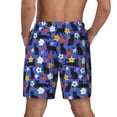 thumbnail image 2 of Lsque Mens Swim Trunks Black Cats And Flowers Pattern - Bathing Suit Compression Liner - Beach Swim Shorts Swimwear - (S-3XL) - Stretch Quick Dry -Large, 2 of 9