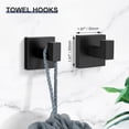 thumbnail image 5 of PinesC Matte Black Towel Bar Set, Bathroom Hardware Set Bathroom Towel Rack Set SUS304 Stainless Steel Bathroom Accessories Wall Mounted, 23.6 Inch Matte Black, 5 of 5