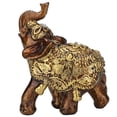 thumbnail image 3 of Adorno de resina con forma de elefante, grano de madera, estilo europeo, mueble de TV para el hogar, decoración artesanal, dorado S, 3 of 5