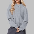thumbnail image 2 of Kukoosong Women's Halloween Hoodie Casual Loose Long Sleeve Pullover Sweatshirts for Women with Pockets, 2 of 3