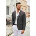 thumbnail image 3 of COOFANDY Men's Linen Blazer Casual Lightweight Two Button Sport Coats Formal Business Suit Jacket Unlined Blazer, 3 of 6