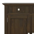 thumbnail image 3 of Simpli Home Acadian 51 inch Wide Solid Wood Transitional Entryway Storage Cabinet in Brunette Brown, 3 of 13