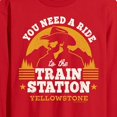 thumbnail image 2 of Yellowstone - You Need A Ride To The Train Station - Men's Long Sleeve T-Shirt, 2 of 5