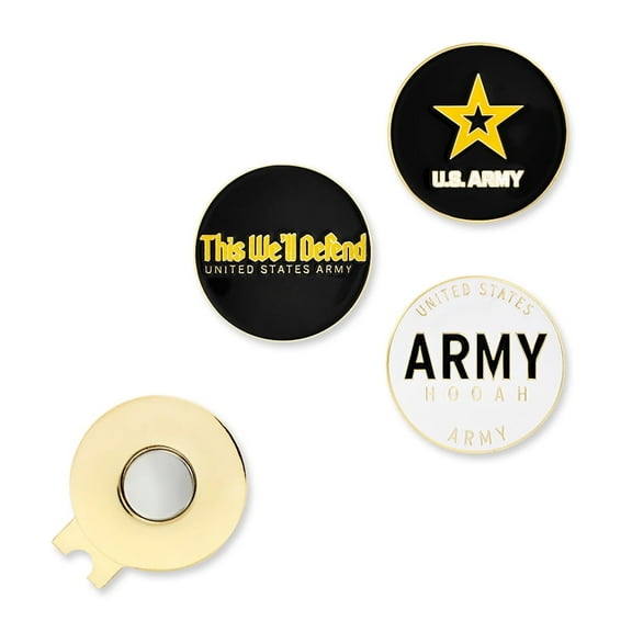 PinMart’s Officially Licensed United States Pack of 3 Magnetic Golf Ball Markers and Hat Clip - Golf Accessories for Men and Women - Ball Markers and Hat Clip with Magnet for Golf Hats