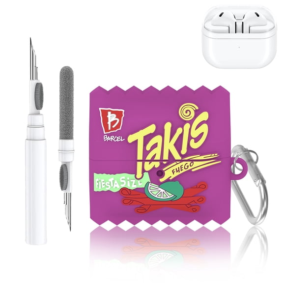 [1 Pack]Cute Protective Case for SAMSUNG Galaxy Buds 3   Buds 3 Pro (2024), 3D Cartoon Design Silicone Case Cute Accessory with Keychain/Cleaning Kit (Purple potato)