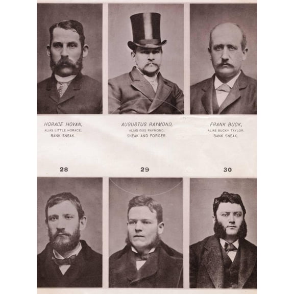 Most Wanted Men of 1890, Unframed Photographic Print Wall Art Sold by Art.Com