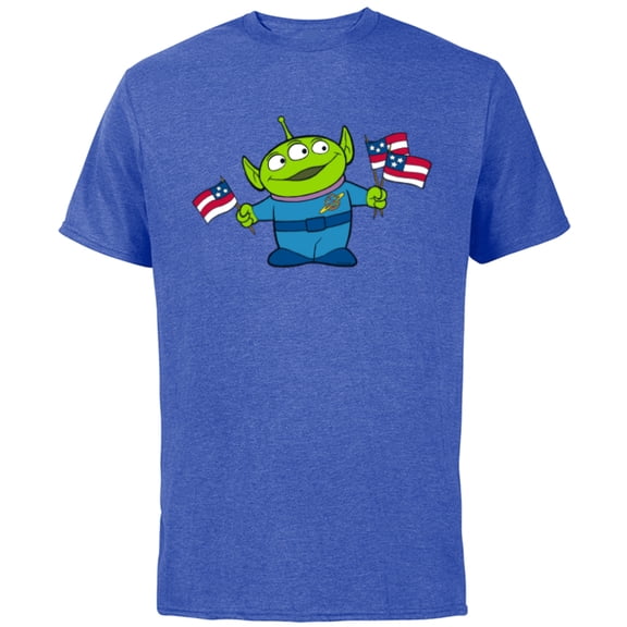 Disney and Pixar’s Toy Story Alien Fourth of July - Short Sleeve Cotton T-Shirt for Adults - Customized-Royal Heather