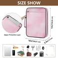 thumbnail image 3 of Haosy Accordion File Organizer Zipper Binder 500 Sheet 6-Tab Expanding File Folder Multi-Pocket 1.2 Inch 3 Ring Dreamy Pastel Pink, 3 of 7