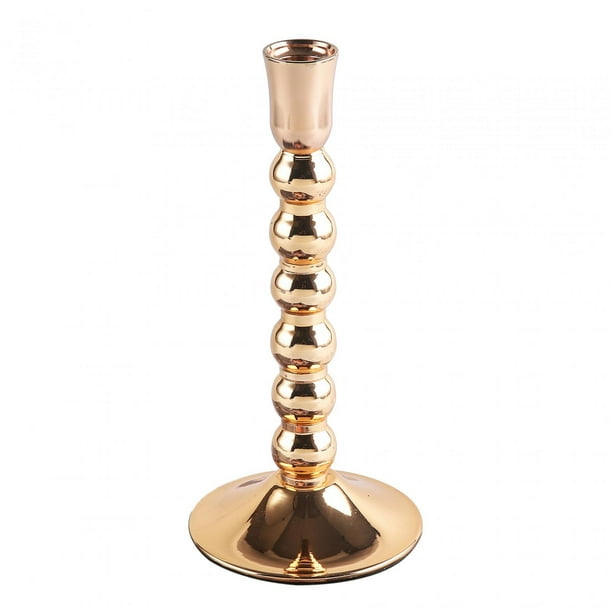 Portavelas cónico de hierro y Metal, decoración de mesa, centro de mesa, candelabro tradicional elegante para recepción de boda , 11x23CM