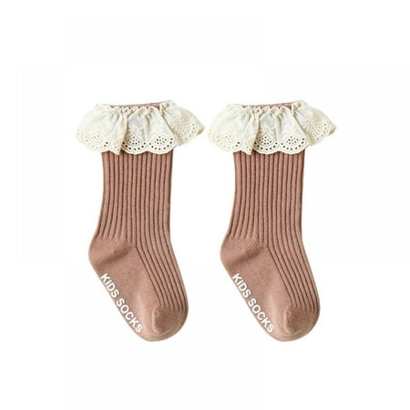 

Baby Socks Kids Toddlers Girls Knee High Princess Long Soft Cotton Lace Socks Children Socks Baby Girl Socks